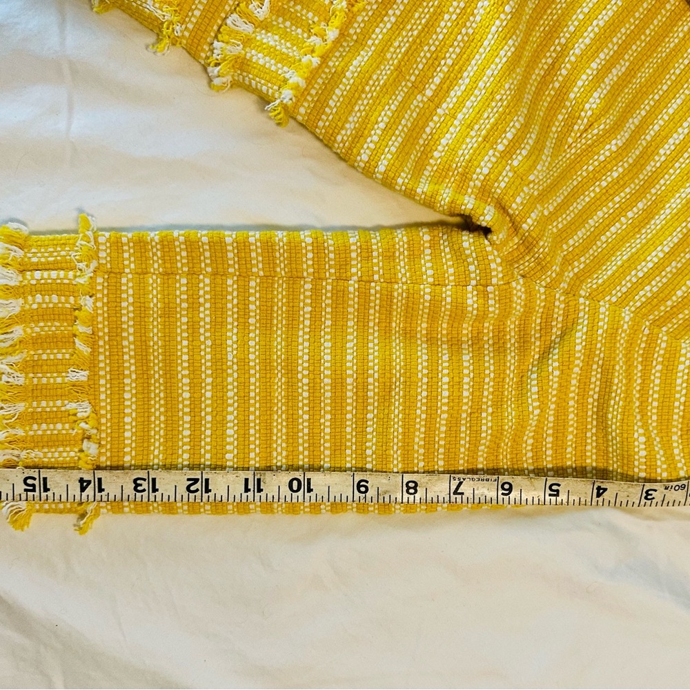 Ann Taylor Yellow and White Striped Blazer 2. Petite - Picture 6 of 7